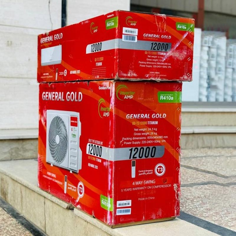 کولر گازی جنرال گلد 12000 اینورتر تیتانیوم GG-TS12000