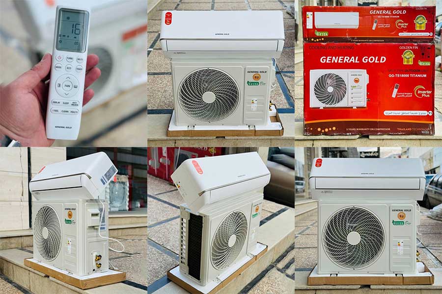 کولر گازی جنرال گلد 18000 اینورتر تیتانیوم GG-TS18000